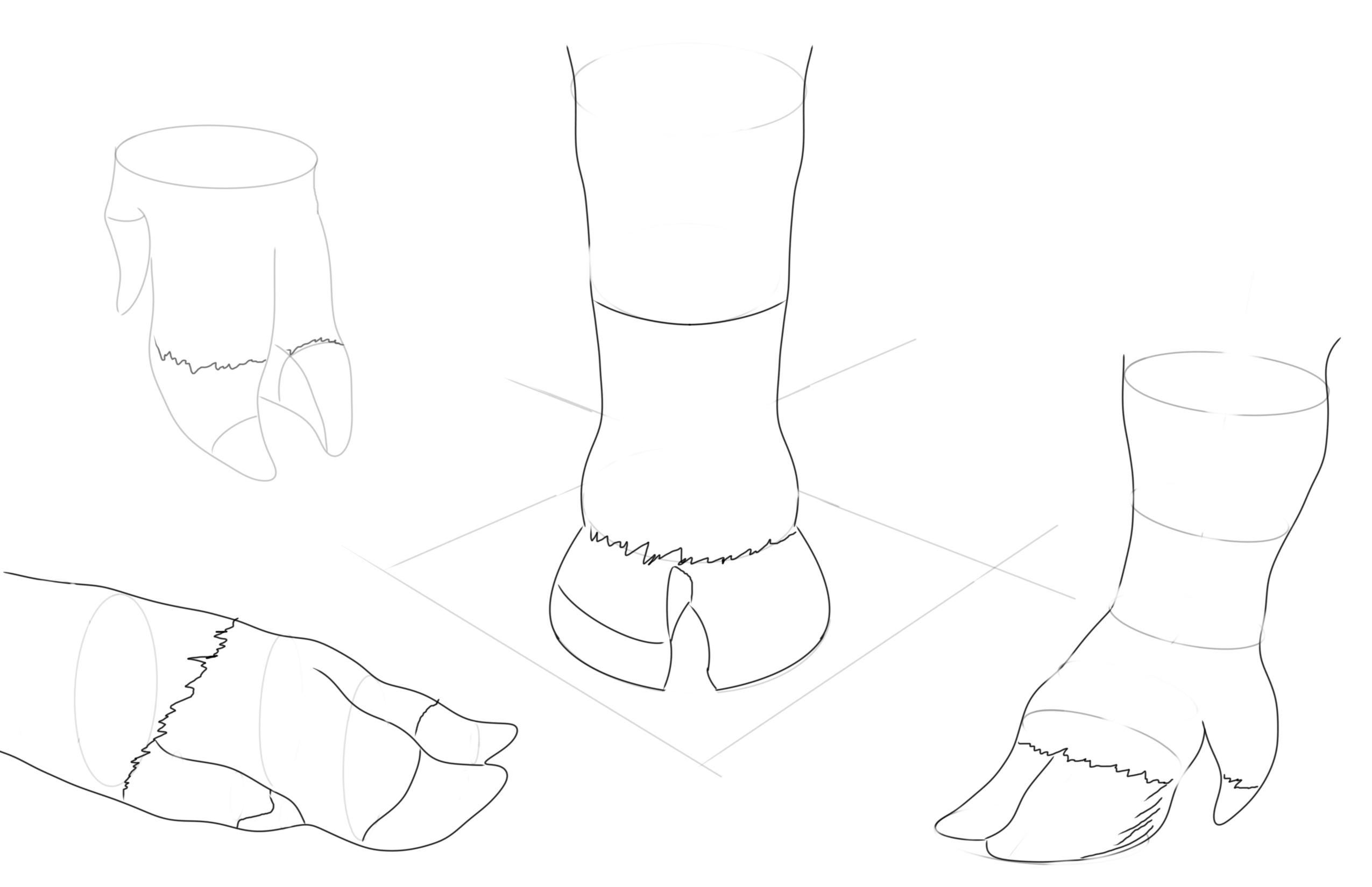 pig feet sketches1